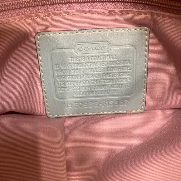 COACH HAMILTON Robins Egg Blue Leather Convertible Turn Lock Flap XBody F13957 - Picture 12 of 16